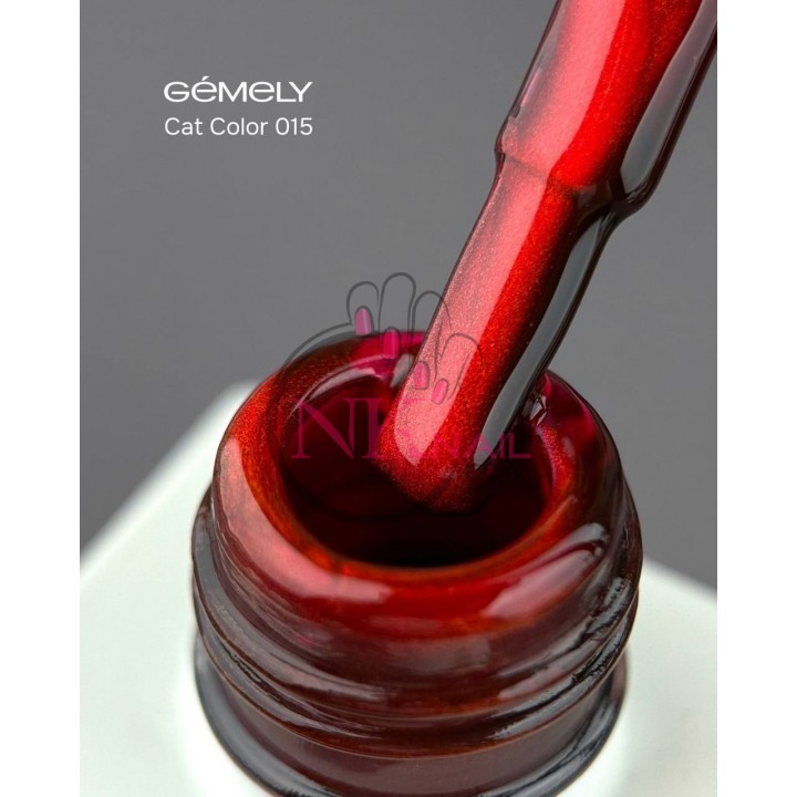 Гель-лак Gemely Cat color №015, 6 мл HEMA/TPO free